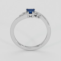 0.54 Ct. Blue Sapphire Ring, Silver 3