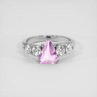 1.11 Ct. Pink Sapphire Ring, Silver 1