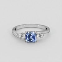 1.05 Ct. Blue Sapphire Ring, Silver 1