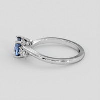1.05 Ct. Blue Sapphire Ring, Silver 4