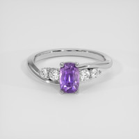 1.60 Ct. Purple Sapphire Ring, Silver 1