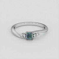 0.71 Ct. Alexandrite Ring, 10K White Gold 1