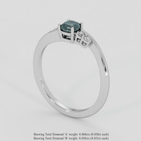 0.71 Ct. Alexandrite Ring, 10K White Gold 2