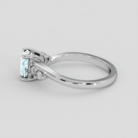 1.39 Ct. Greenish Blue Aquamarine Ring, 10K White Gold 4
