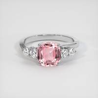 2.07 Ct. Padparadscha Sapphire Ring, 10K White Gold 1