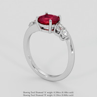 1.62 Ct. Ruby Ring, 10K White Gold 2