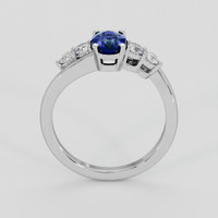 1.10 Ct. Blue Sapphire Ring, 10K White Gold 3