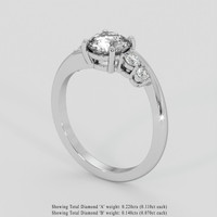 2.08 Ct. White Sapphire Ring, 10K White Gold 2