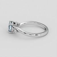 1.03 Ct. Greyish Blue Sapphire Ring, 10K White Gold 4