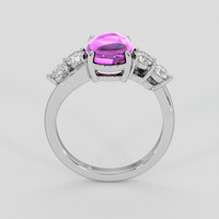 3.04 Ct. Pink Sapphire Ring, 10K White Gold 3