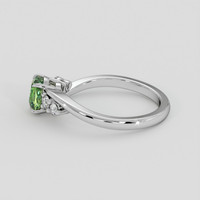 0.99 Ct. Yellowish Green Sapphire Ring, 10K White Gold 4