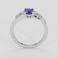2.03 Ct. Bluish Purple Sapphire Ring, 10K White Gold 3