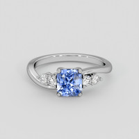 1.59 Ct. Blue Sapphire Ring, 10K White Gold 1