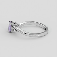 1.03 Ct. Pinkish Purple Sapphire Ring, 10K White Gold 4