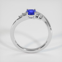0.79 Ct. Blue Sapphire Ring, 10K White Gold 3
