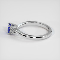 0.79 Ct. Blue Sapphire Ring, 10K White Gold 4