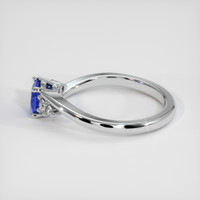 0.81 Ct. Blue Sapphire Ring, 10K White Gold 4