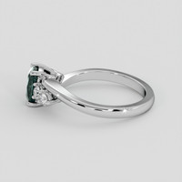1.14 Ct. Greenish Blue Sapphire Ring, 10K White Gold 4
