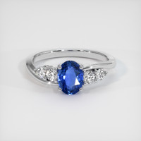 1.22 Ct. Sapphire Ring, 14K White Gold 1