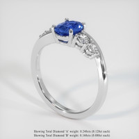 1.22 Ct. Sapphire Ring, 14K White Gold 2
