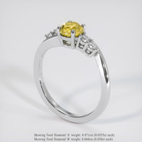 0.92 Ct. Bi Color Sapphire Ring, 14K White Gold 2