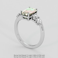 2.70 Ct. Bi Color Tourmaline Ring, 14K White Gold 2