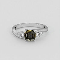 1.34 Ct. Alexandrite Ring, 14K White Gold 1