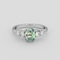 1.79 Ct. Alexandrite Ring, 14K White Gold 1