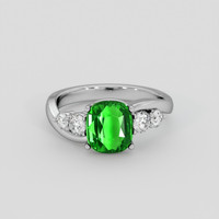 2.99 Ct. Tsavorite Garnet Ring, 14K White Gold 1