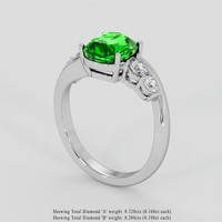 2.99 Ct. Tsavorite Garnet Ring, 14K White Gold 2