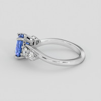 2.02 Ct. Blue Sapphire Ring, 14K White Gold 4