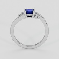 0.53 Ct. Blue Sapphire Ring, 14K White Gold 3