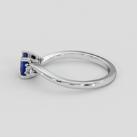 0.53 Ct. Blue Sapphire Ring, 14K White Gold 4