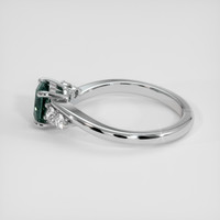 1.15 Ct. Bluish Green Sapphire Ring, 14K White Gold 4