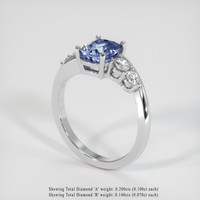 1.82 Ct. Sapphire Ring, 14K White Gold 2