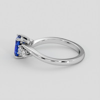 1.08 Ct. Blue Sapphire Ring, 14K White Gold 4