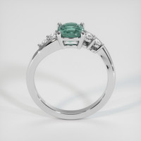 1.57 Ct. Greenish Blue Sapphire Ring, 14K White Gold 3