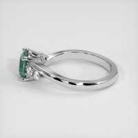1.57 Ct. Greenish Blue Sapphire Ring, 14K White Gold 4