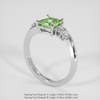 2.18 Ct. Green Sapphire Ring, 14K White Gold 2