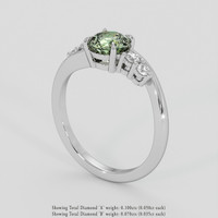 1.16 Ct. Yellowish Green Sapphire Ring, 14K White Gold 2