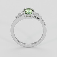 1.16 Ct. Yellowish Green Sapphire Ring, 14K White Gold 3