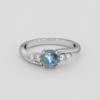 1.60 Ct. Greyish Blue Sapphire Ring, 14K White Gold 1