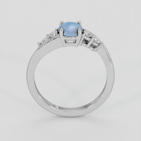 1.60 Ct. Greyish Blue Sapphire Ring, 14K White Gold 3
