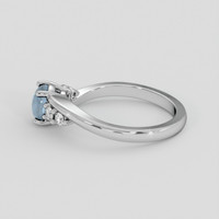 1.60 Ct. Greyish Blue Sapphire Ring, 14K White Gold 4