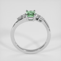 1.32 Ct. Green Sapphire Ring, 14K White Gold 3
