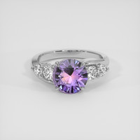 1.77 Ct. Purple Sapphire Ring, 14K White Gold 1