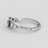 2.05 Ct. Greenish Blue Sapphire Ring, 14K White Gold 4