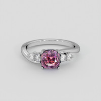 2.04 Ct. Purple Sapphire Ring, 14K White Gold 1