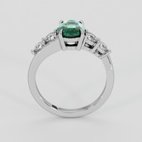1.52 Ct. Bluish Green Sapphire Ring, 14K White Gold 3