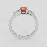 0.87 Ct. Padparadscha Sapphire Ring, 14K White Gold 3
